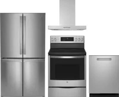 4 Piece Package Includes Refrigerator, Range, Hood And Dishwasher